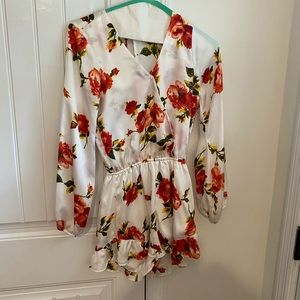 Show me your Mumu floral long sleeve romper